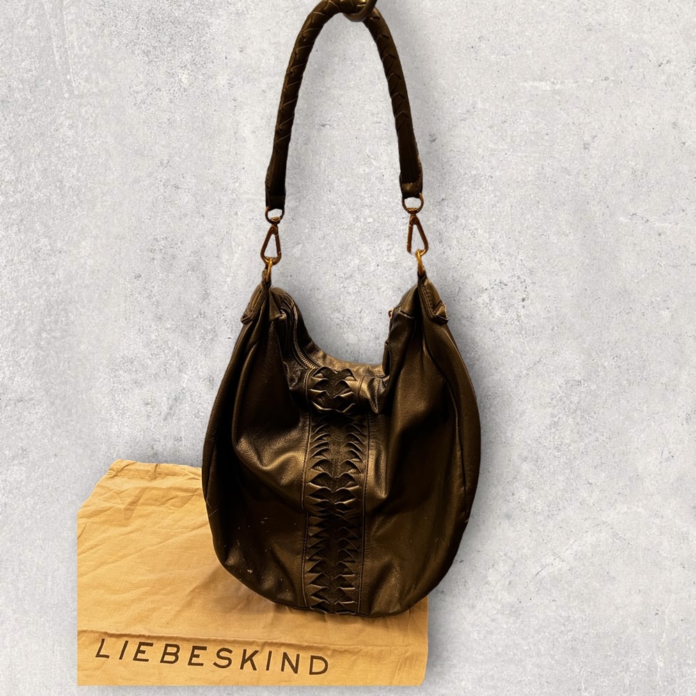 Liebeskind Berlin Black Niva Hobo Shoulder Bag